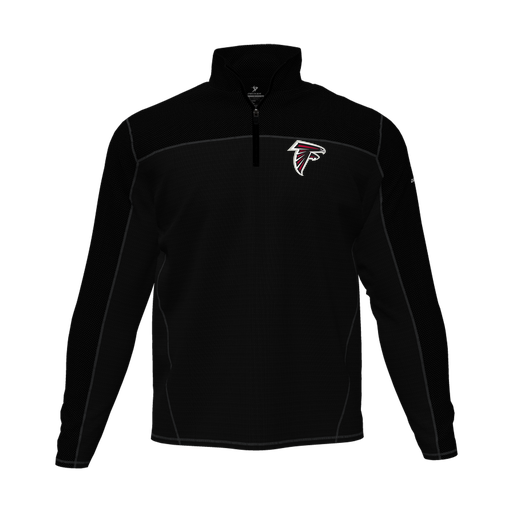 [CUS-DFW-QTRZ-PER-LSL-BLK-AS-LOGO1] Quarter Zip Pullover (Adult S, Black, Logo 1)