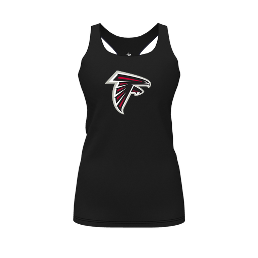 [FT0TRBBK-FYS-LOGO1] Decker Racerback Tank Top (Female Youth S, Black, Logo 1)