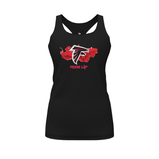 [CUS-DFW-RCBK-PER-BLK-FYS-LOGO2] Racerback Tank Top (Female Youth S, Black, Logo 2)
