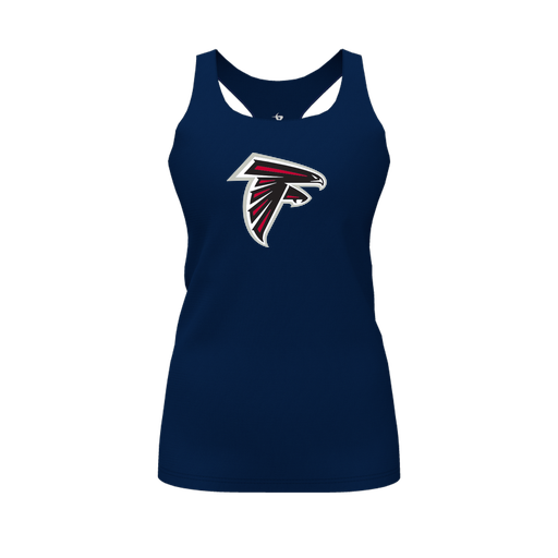 [CUS-DFW-RCBK-PER-NVY-FYS-LOGO1] Racerback Tank Top (Female Youth S, Navy, Logo 1)
