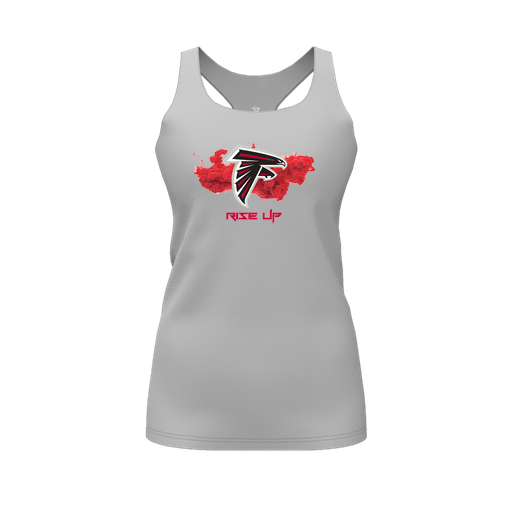 [CUS-DFW-RCBK-PER-GRY-FYS-LOGO2] Racerback Tank Top (Female Youth S, Gray, Logo 2)