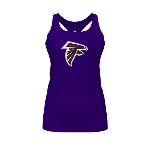 [FT0TRBPP-FYS-LOGO1] Decker Racerback Tank Top (Female Youth S, Purple, Logo 1)