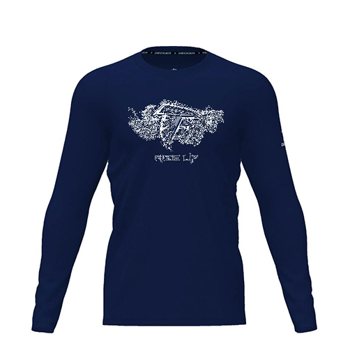 [CUS-DRIF-TEES-PER-CNK-LSL-NVY-YXS-LOGO2] Dri Fit Performance T-Shirt (Youth XS, Navy, Logo 2, Long Sleeve)