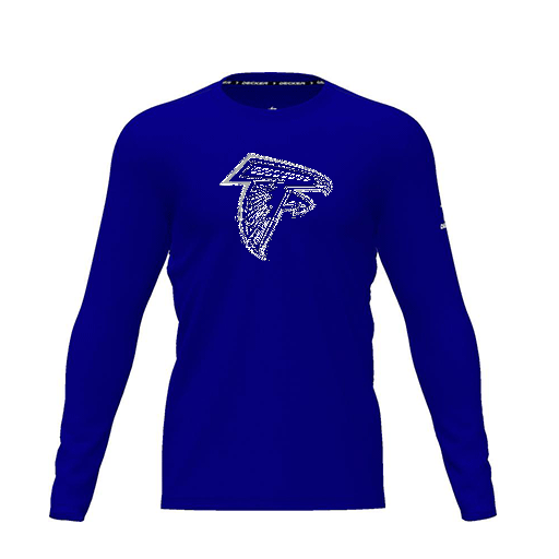 [CUS-DRIF-TEES-PER-CNK-LSL-RYL-YXS-LOGO1] Dri Fit Performance T-Shirt (Youth XS, Royal, Logo 1, Long Sleeve)