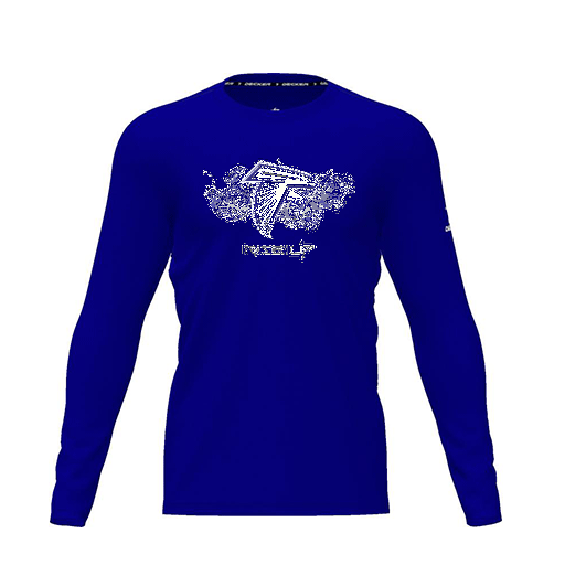 [CUS-DRIF-TEES-PER-CNK-LSL-RYL-YXS-LOGO2] Dri Fit Performance T-Shirt (Youth XS, Royal, Logo 2, Long Sleeve)