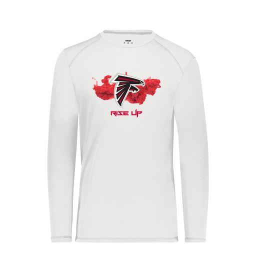 [6845.005.S-LOGO2] Men's SoftTouch Long Sleeve (Adult S, White, Logo 2)