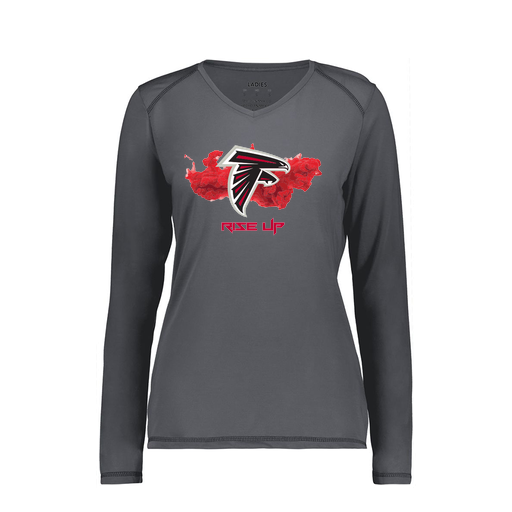 [6847.98D.XS-LOGO2] Women's SoftTouch Long Sleeve (Female Adult XS, Gray, Logo 2)