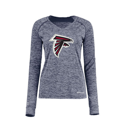 [222770.U22.XS-LOGO1] Ladies Electric Long Sleeve Shirt (Female Adult XS, Navy, Logo 1)
