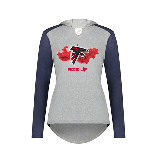 [6902.29V.XS-LOGO2] Ladies Vintage Hoodie (Female Adult XS, Navy, Logo 2)