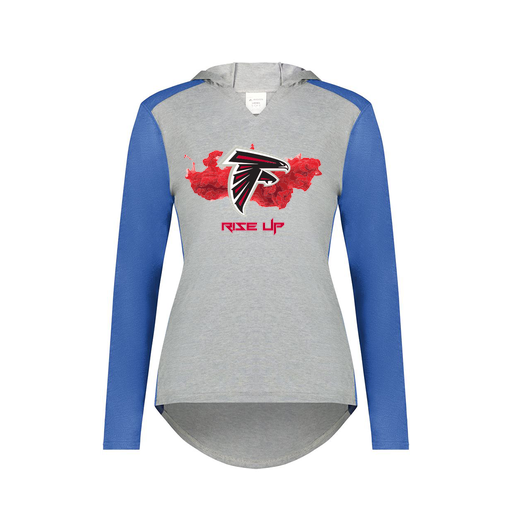 [6902.28V.XS-LOGO2] Ladies Vintage Hoodie (Female Adult XS, Royal, Logo 2)