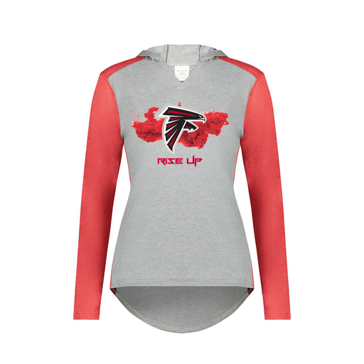 [6902.27V.XS-LOGO2] Ladies Vintage Hoodie (Female Adult XS, Red, Logo 2)