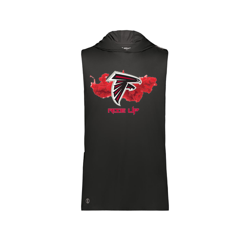 [222590.080.XS-LOGO2] Men's CoolDry Sleeveless Hoodie (Adult XS, Black, Logo 2)