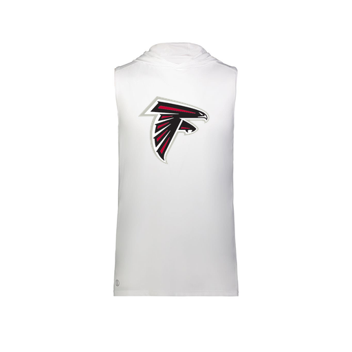 [222590.005.XS-LOGO1] Men's CoolDry Sleeveless Hoodie (Adult XS, White, Logo 1)