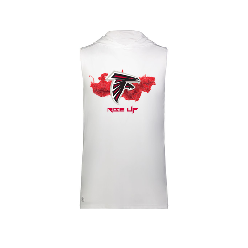 [222590.005.XS-LOGO2] Men's CoolDry Sleeveless Hoodie (Adult XS, White, Logo 2)