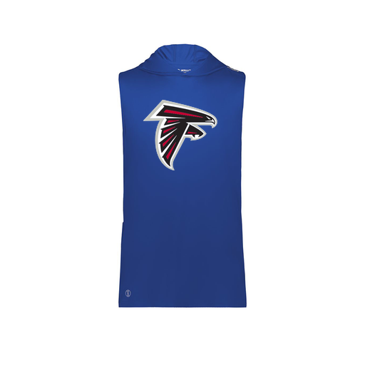 [222590.060.XS-LOGO1] Men's CoolDry Sleeveless Hoodie (Adult XS, Royal, Logo 1)