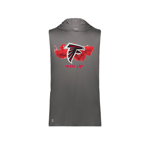 [222590.98D.XS-LOGO2] Men's CoolDry Sleeveless Hoodie (Adult XS, Gray, Logo 2)