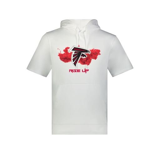 [6871.005.S-LOGO2] Men's Dri Fit Short Sleeve Hoodie (Adult S, White, Logo 2)