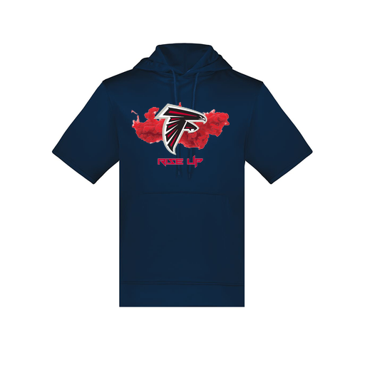 [6871.065.S-LOGO2] Men's Dri Fit Short Sleeve Hoodie (Adult S, Navy, Logo 2)