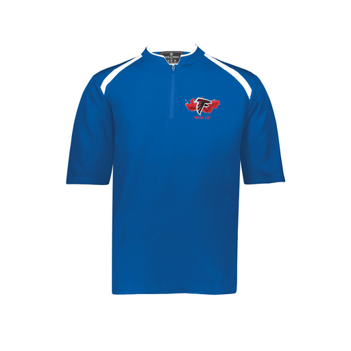 [229581-AS-RYL-LOGO2] Men's Dugout Short Sleeve Pullover (Adult S, Royal, Logo 2)