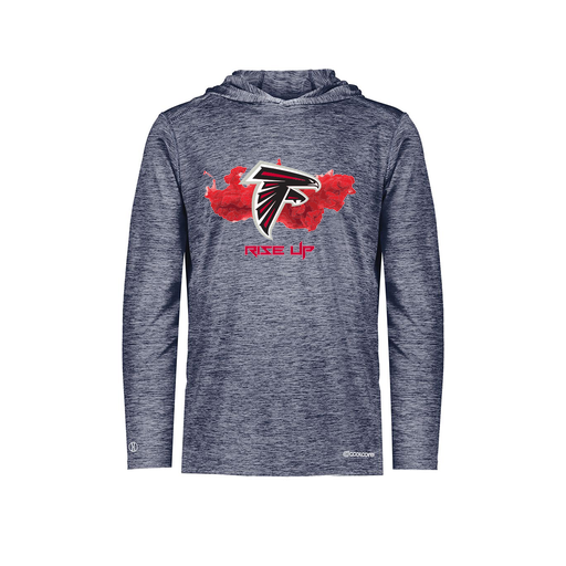 [FOLHCGNV-AS-LOGO2] Decker Men's Charge Hoodie (Adult S, Navy, Logo 2)