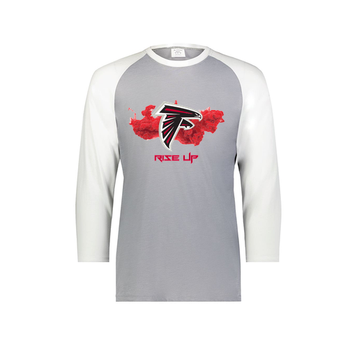 [6879.74S.S-LOGO2] Men's Vintage 3/4 Sleeve T-Shirt (Adult S, White, Logo 2)