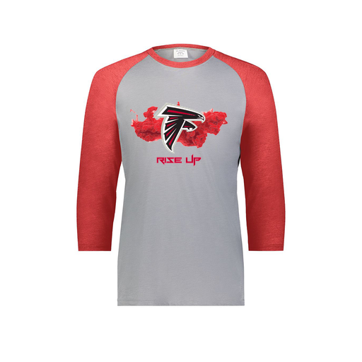 [6880.27V.S-LOGO2] Youth Vintage 3/4 T-Shirt (Youth S, Red, Logo 2)