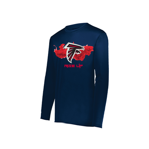 [222822.065.XS-LOGO2] Men's LS Smooth Sport Shirt (Adult XS, Navy, Logo 2)