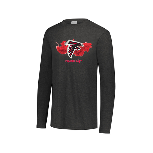 [FTLCUBBK-AXS-LOGO2] Decker Men's Tri-Blend T-Shirt - Long Sleeve (Adult XS, Black, Logo 2)