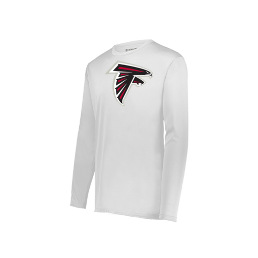 [222823.005.S-LOGO1] Youth LS Smooth Sport Shirt (Youth S, White, Logo 1)