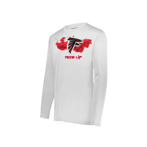 [222823.005.S-LOGO2] Youth LS Smooth Sport Shirt (Youth S, White, Logo 2)