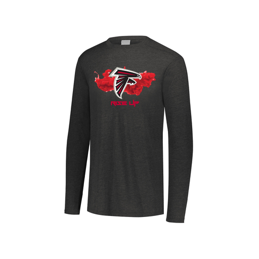 [FTLCUBBK-YS-LOGO2] Decker Youth Tri-Blend T-Shirt - Long Sleeve (Youth S, Black, Logo 2)