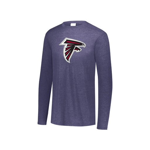 [3076.72N.S-LOGO1] Youth LS Ultra-blend T-Shirt (Youth S, Navy, Logo 1)