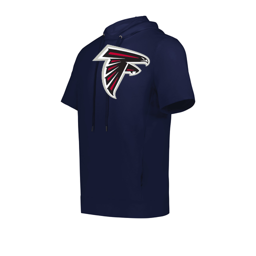 [222605.065.S-LOGO1] YOUTH VENTURA SOFT KNIT SHORT SLEEVE HOODIE (Youth S, Navy, Logo 1)