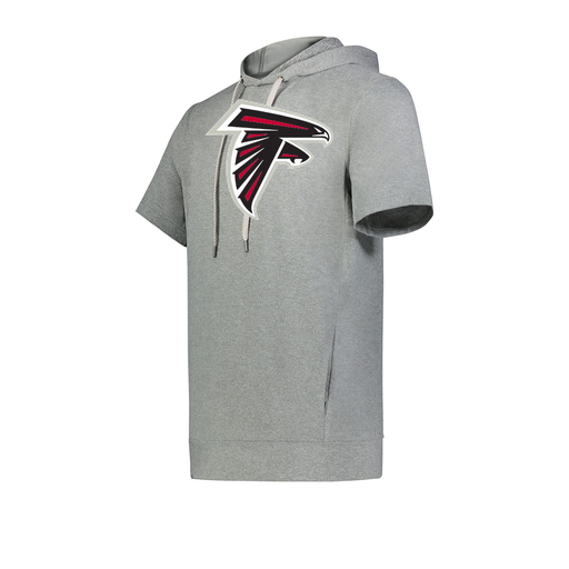 [222605-SIL-YS-LOGO1] YOUTH VENTURA SOFT KNIT SHORT SLEEVE HOODIE (Youth S, Silver, Logo 1)